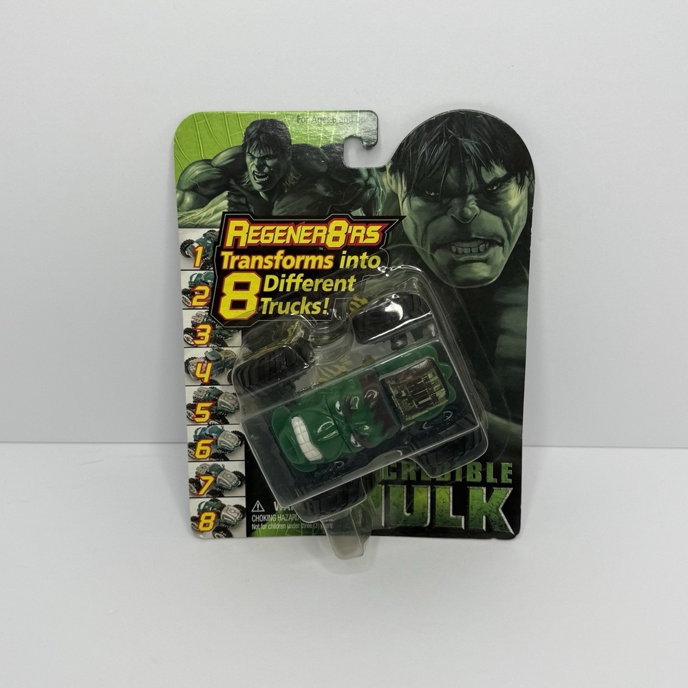 Marvel Regener8'rs 2008 Incredible Hulk Transforming Monster Truck NOS
